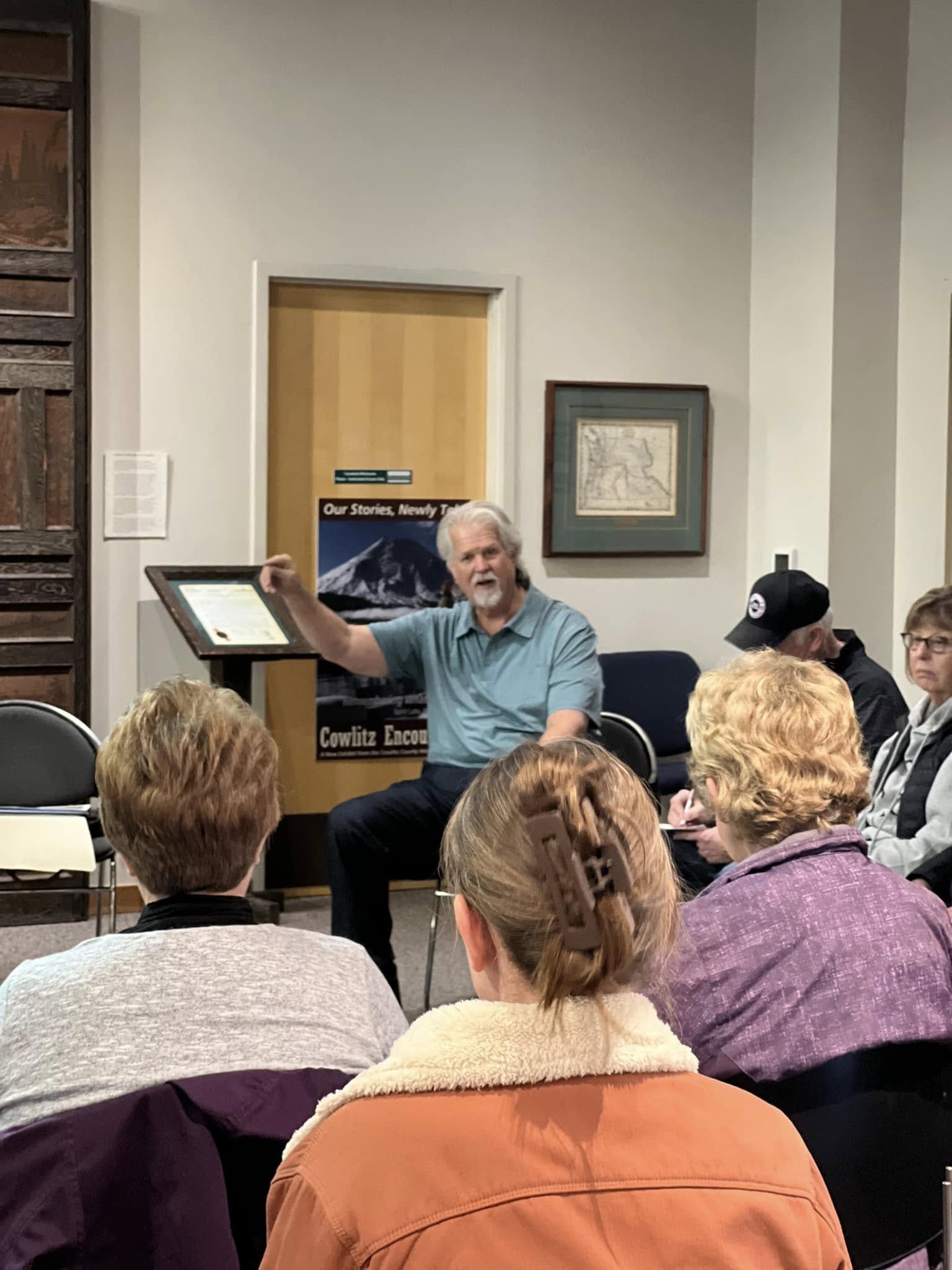 Rick speaking at a community event